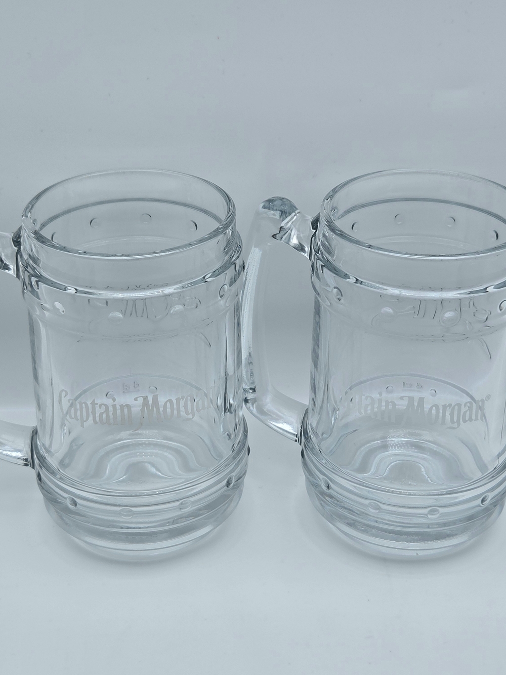 Genuine Captain Morgan Glass Tankard Stein Mugs 2 High Quality By Pasabahce EUC